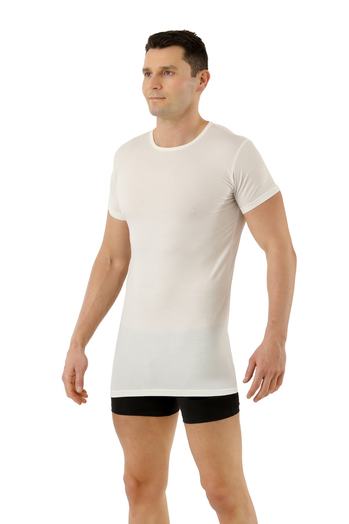 Maglietta intima girocollo Manica corta Uomo · Performance Merino-TENCEL™ Auckland Bianco lana