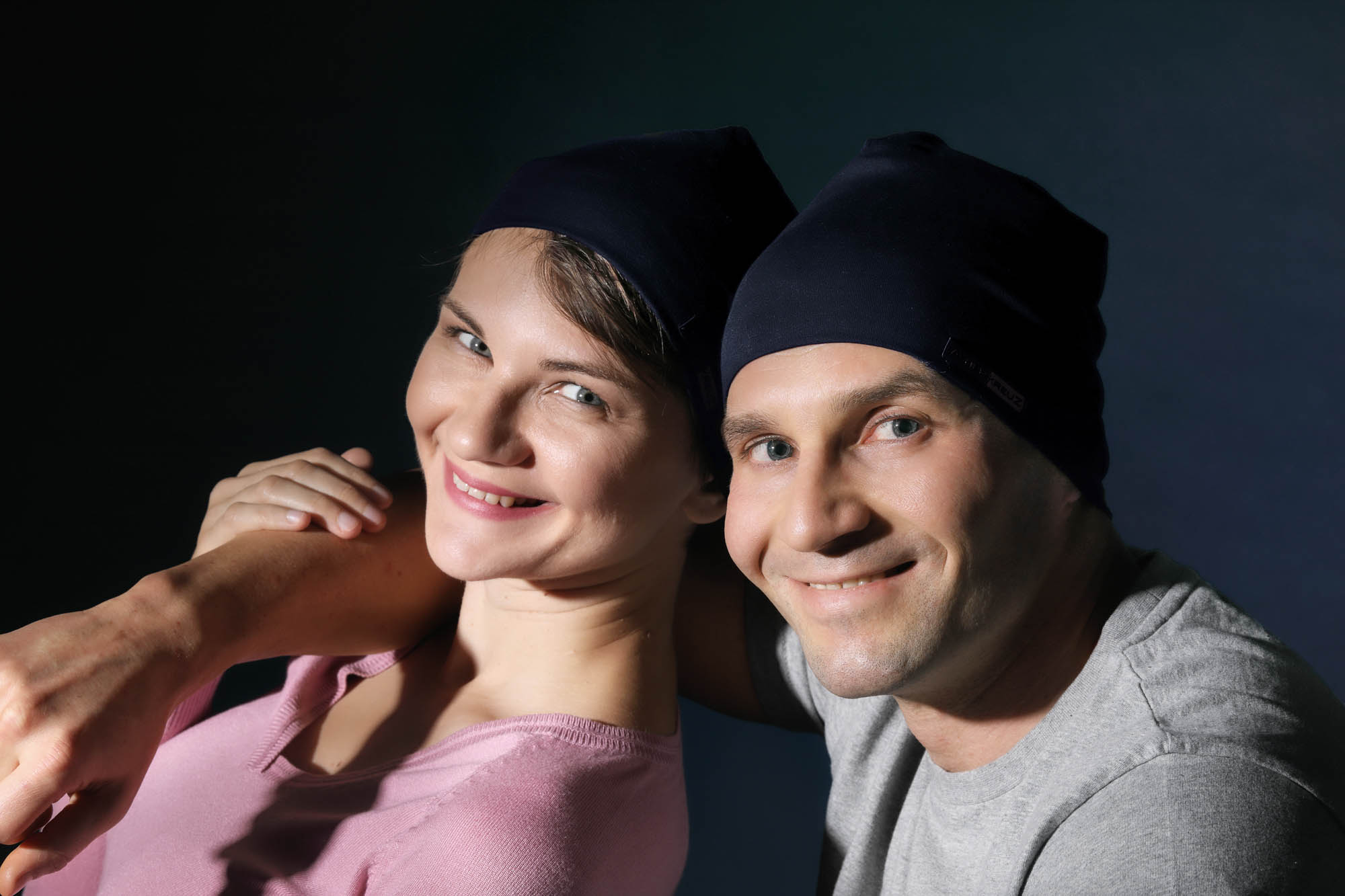 Mütze Beanie Damen Herren Bio-Baumwolle Marine