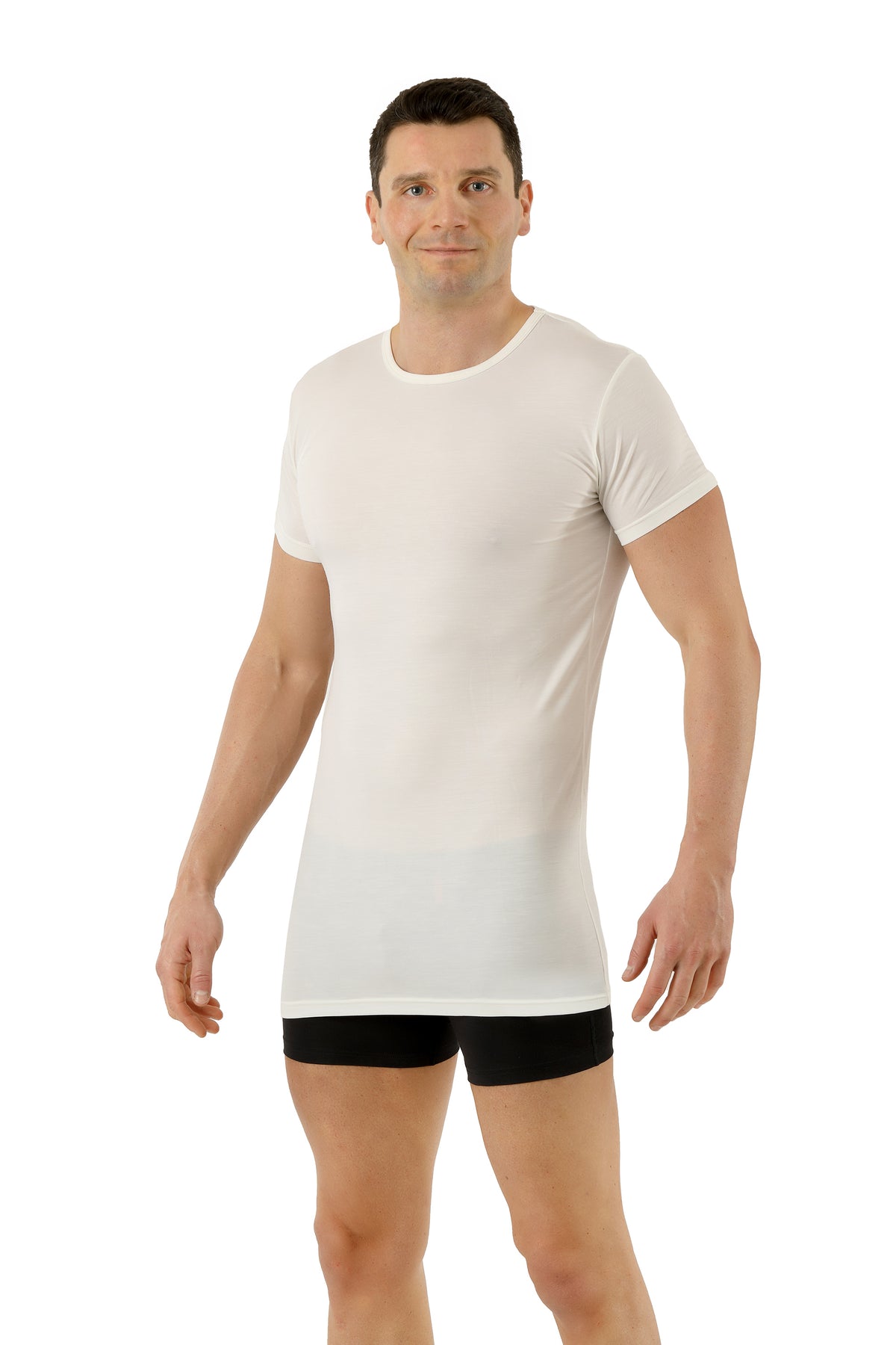 Maglietta intima girocollo Manica corta Uomo · Performance Merino-TENCEL™ Auckland Bianco lana
