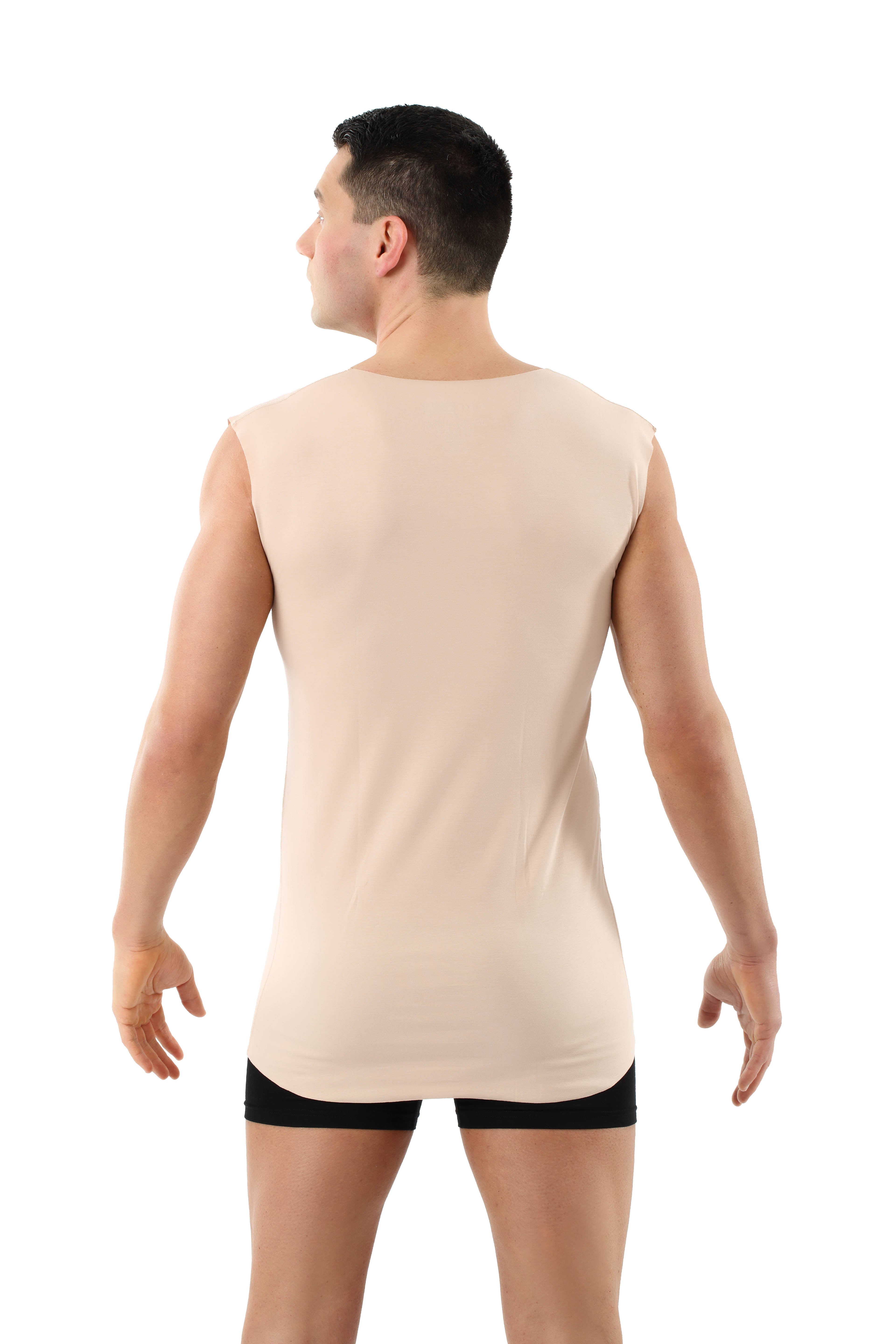 Herren Unterhemd unsichtbar Lasercut ohne Saum Clean Cut Deep-V ohne Arm
