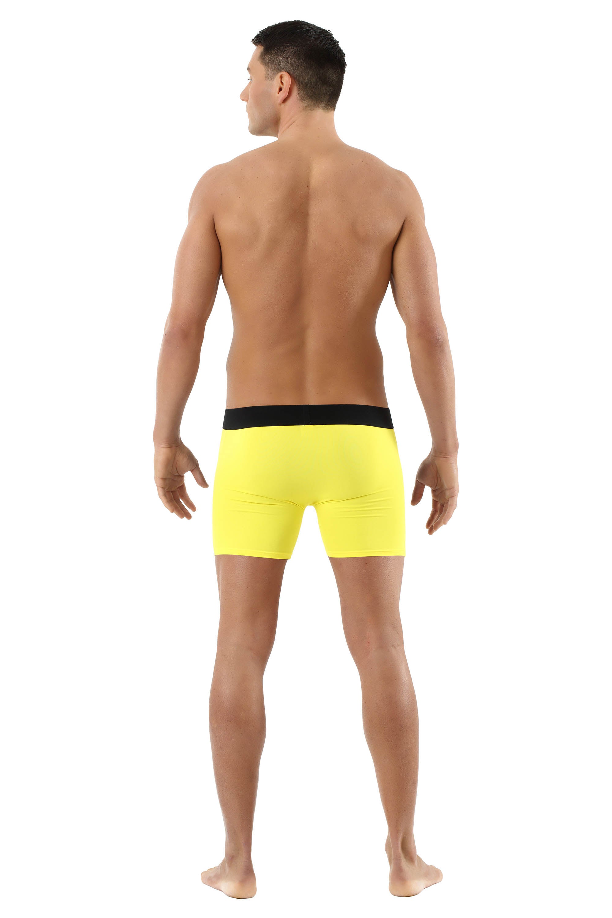Retro Shorts Boxershorts Mikrofaser Gelb
