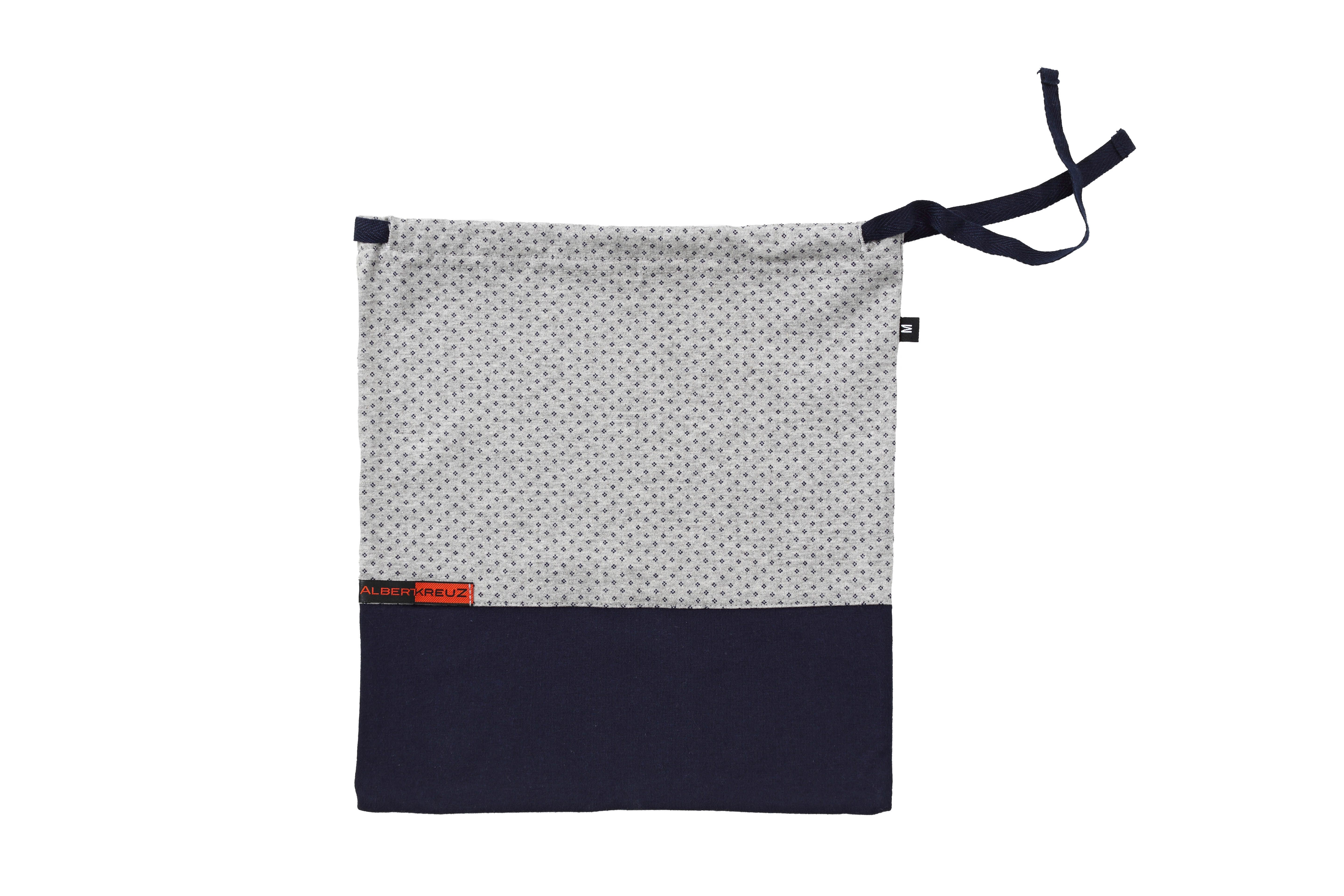 Herren Schlafanzug Kurzarm mit kurzen Hosen Stretch-Baumwolle, Marine-Grau gemustert