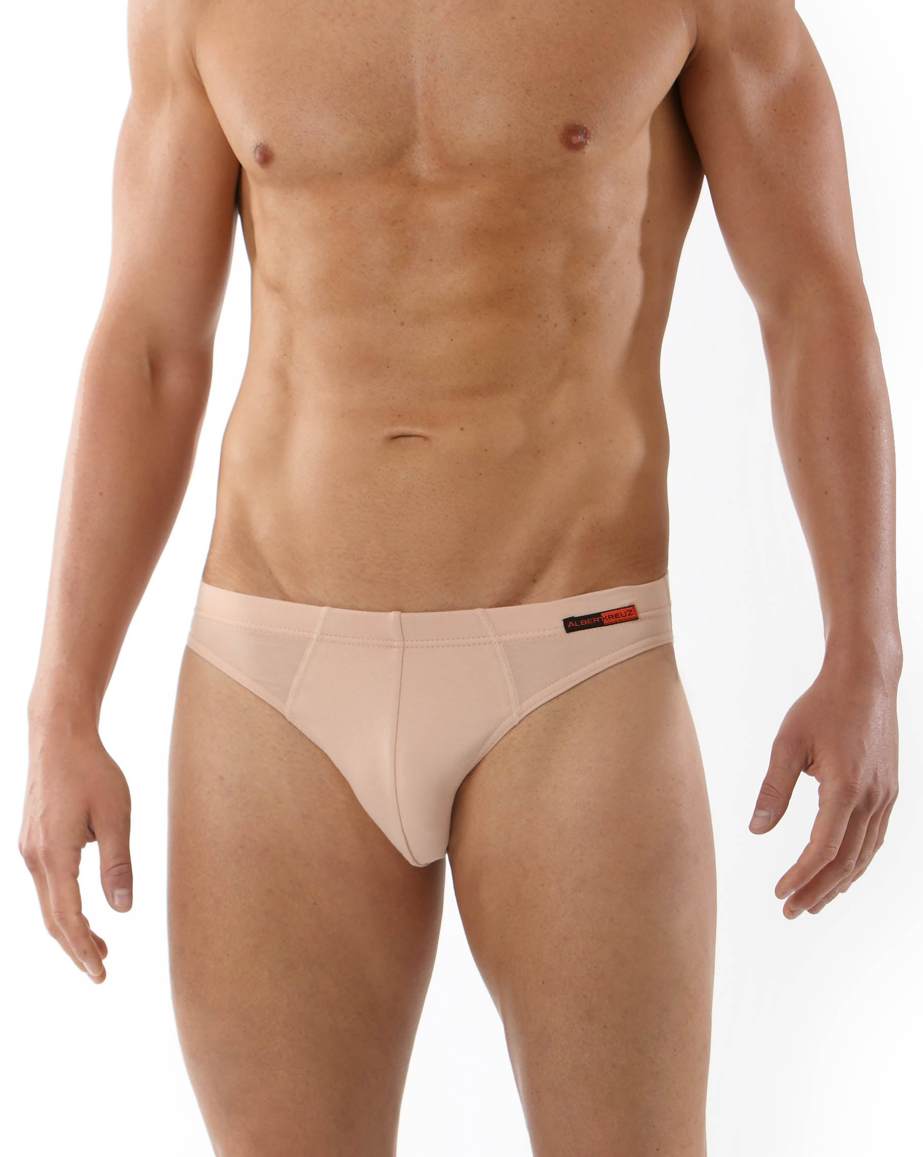 Herrenslip Stretch-Baumwolle Hautfarben Doppelpack