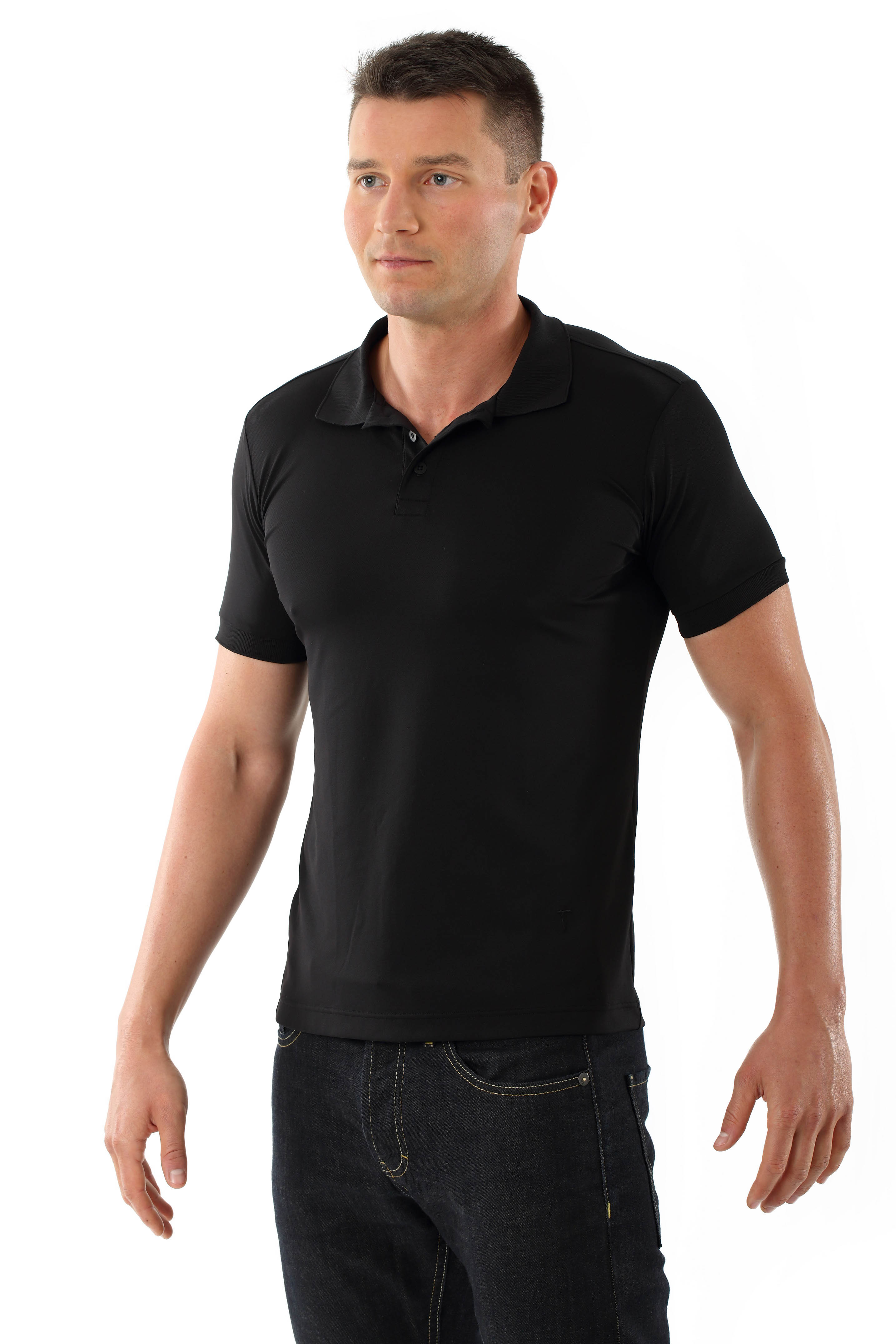 Herren Poloshirt "Funktion" Schwarz