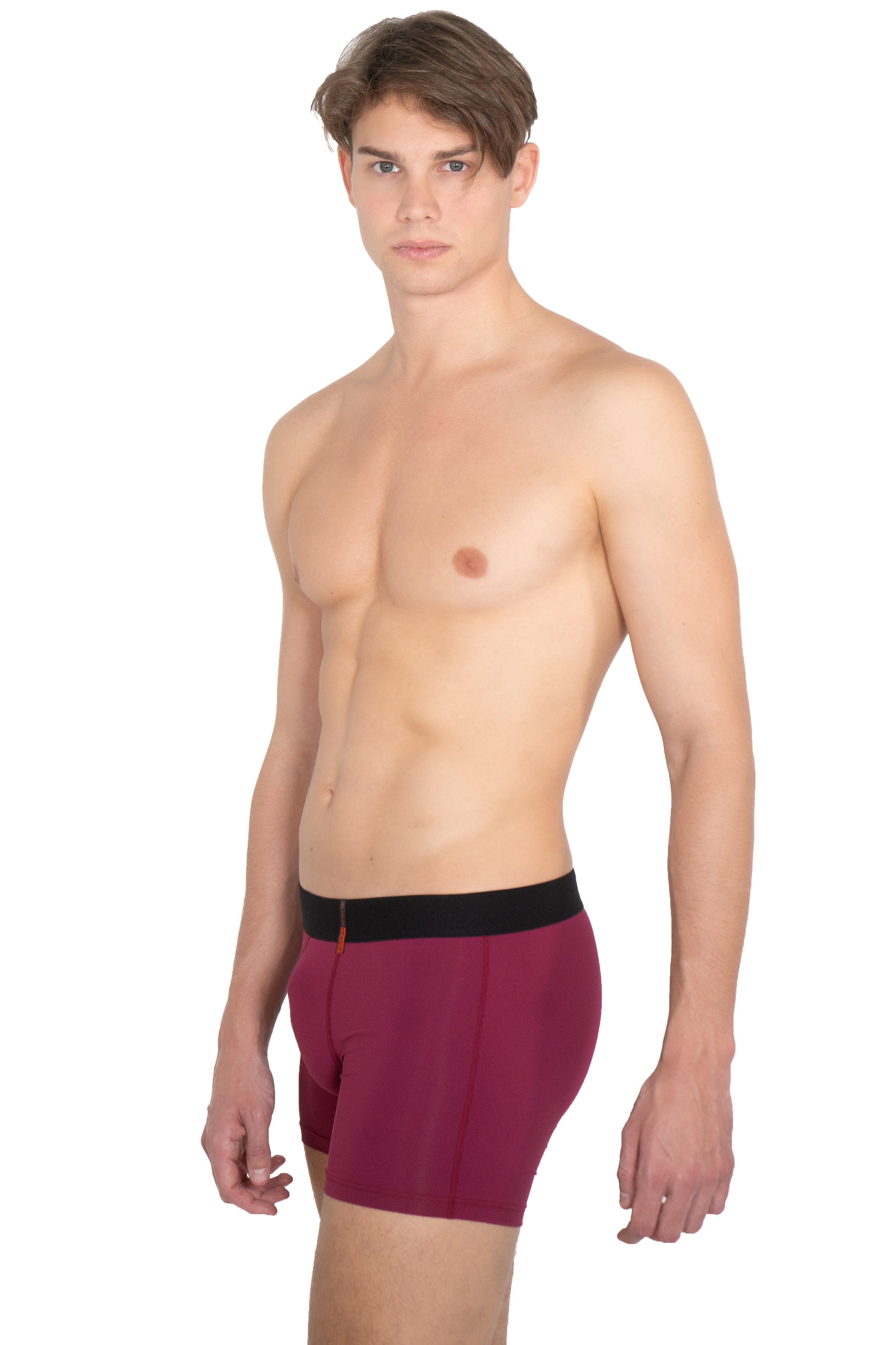 Retro Shorts Boxershorts Mikrofaser Weinrot