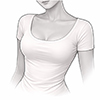 Maglietta intima donna scollo profondo