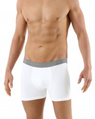Boxer shorts cotone elasticizzato antibatterico bianco 