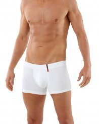 Boxer shorts in tessuto tecnico polyester-cotone color bianco 