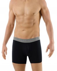 Boxer shorts cotone elasticizzato antibatterico nero 