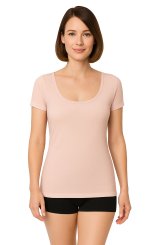 Maglietta intima 100% cotone biologico a costine 