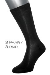 Set di 3 calze per tutto l’anno cotone mercerizzato, Nero 