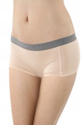 Culotte a pantaloncino cotone elasticizzato color carne beige 