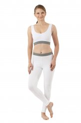 Calzamaglia termica leggings aderenti cotone organico elasticizzato bianco 
