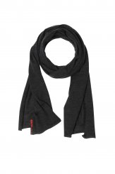Sciarpa lana merino con seta da donna e uomo grigio antracite 40 x 200 cm 