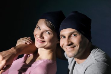 Berretto Beanie Capello uomo donna jersey (cotone organico) blu marino 