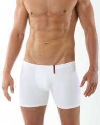 Boxer microfibra "Sylt" bianchi con righe trasparenti 