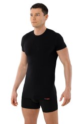 Canottiera Uomo Bio a Maniche Corte in Single Jersey – Nero 