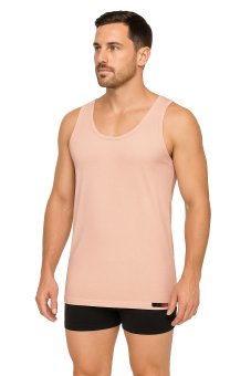 Canottiera Business da Uomo con Spalline in Beige – 100% Cotone Biologico 