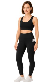 smillagård Leggings a vita alta Softtouch neri 