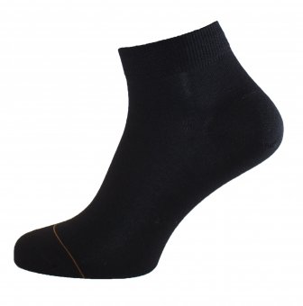 Calzini corti in cotone con interno cashmere nero 36-38