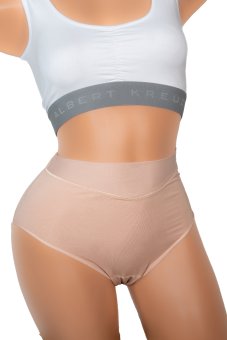 Set di 3 - Invisibile Culotte slip a vita alta tessuto tecnico Cool Clima color carne 