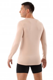 ALBERT KREUZ Maglietta intima uomo maniche lunghe color pelle invisibile