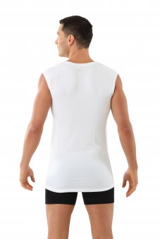ALBERT KREUZ Maglietta intima da uomo scollo a V senza maniche Stuttgart light bianca