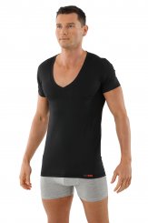 Maglietta Intima Deep-V Tessuto Tecnico Coolmax nero 