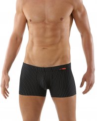 Boxer in microfibra "Sylt" nero gessato 