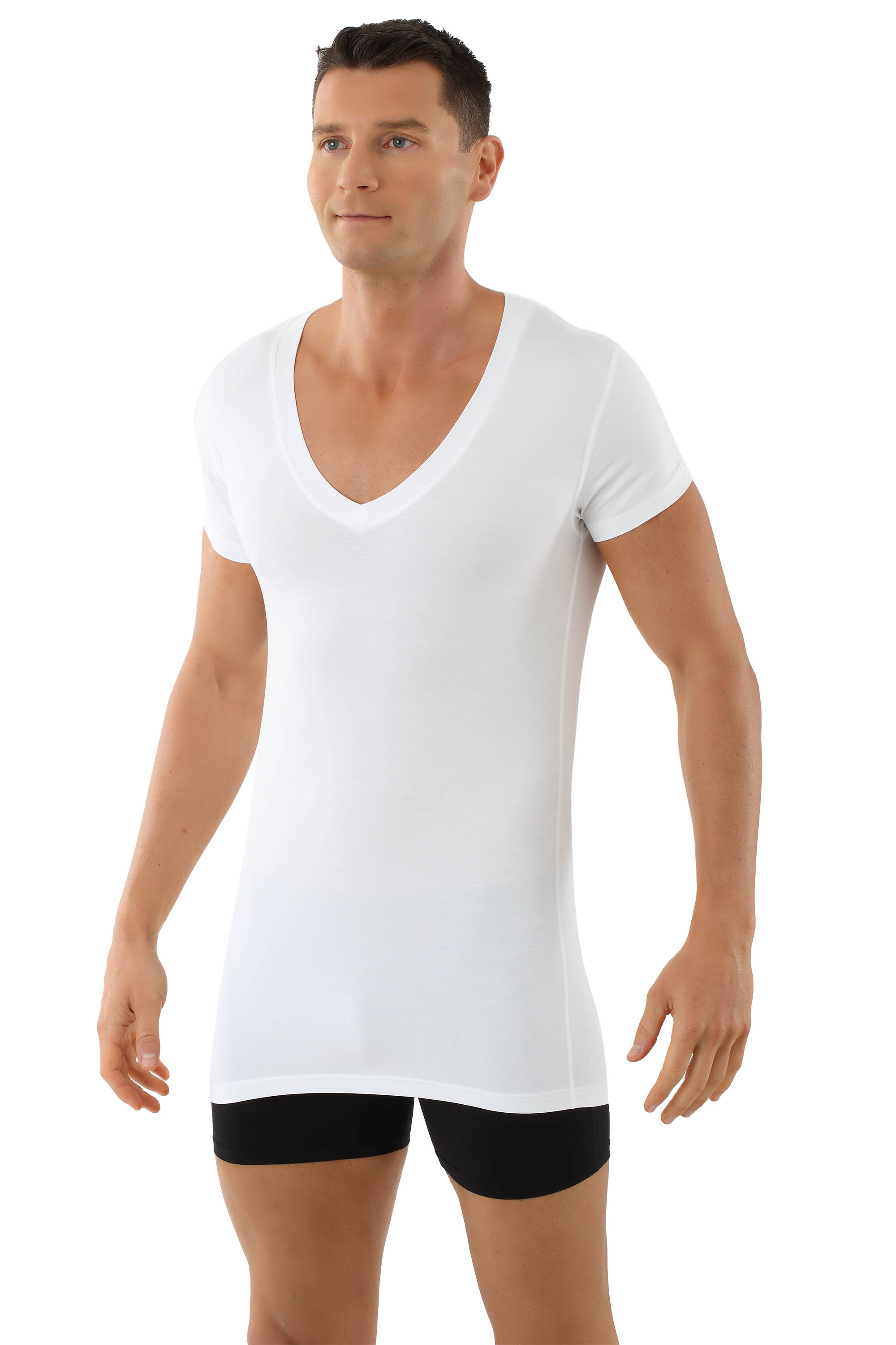 Ventis Uomo Abbigliamento Intimo Magliette intime Confezione da 2 T-Shirts con scollo a V nere 