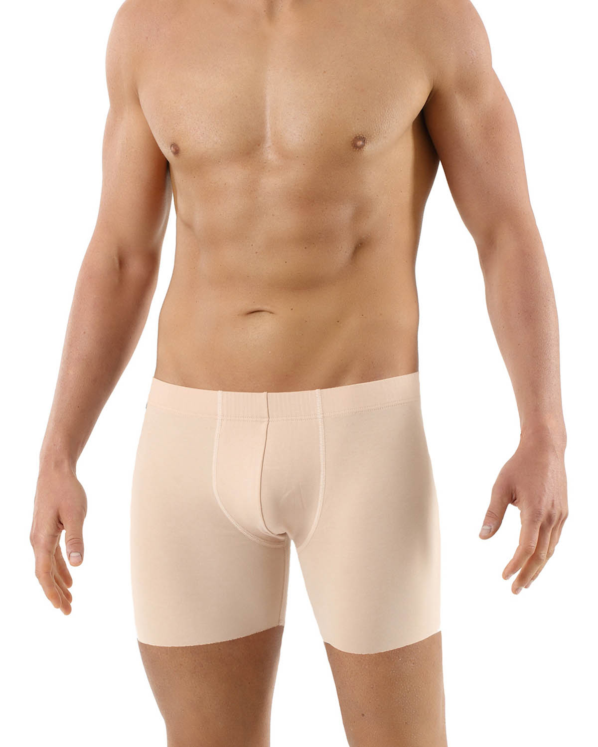 Boxer shorts invisibili senza cuciture a taglio vivo cotone elasticizzato  color carne | ALBERT KREUZ