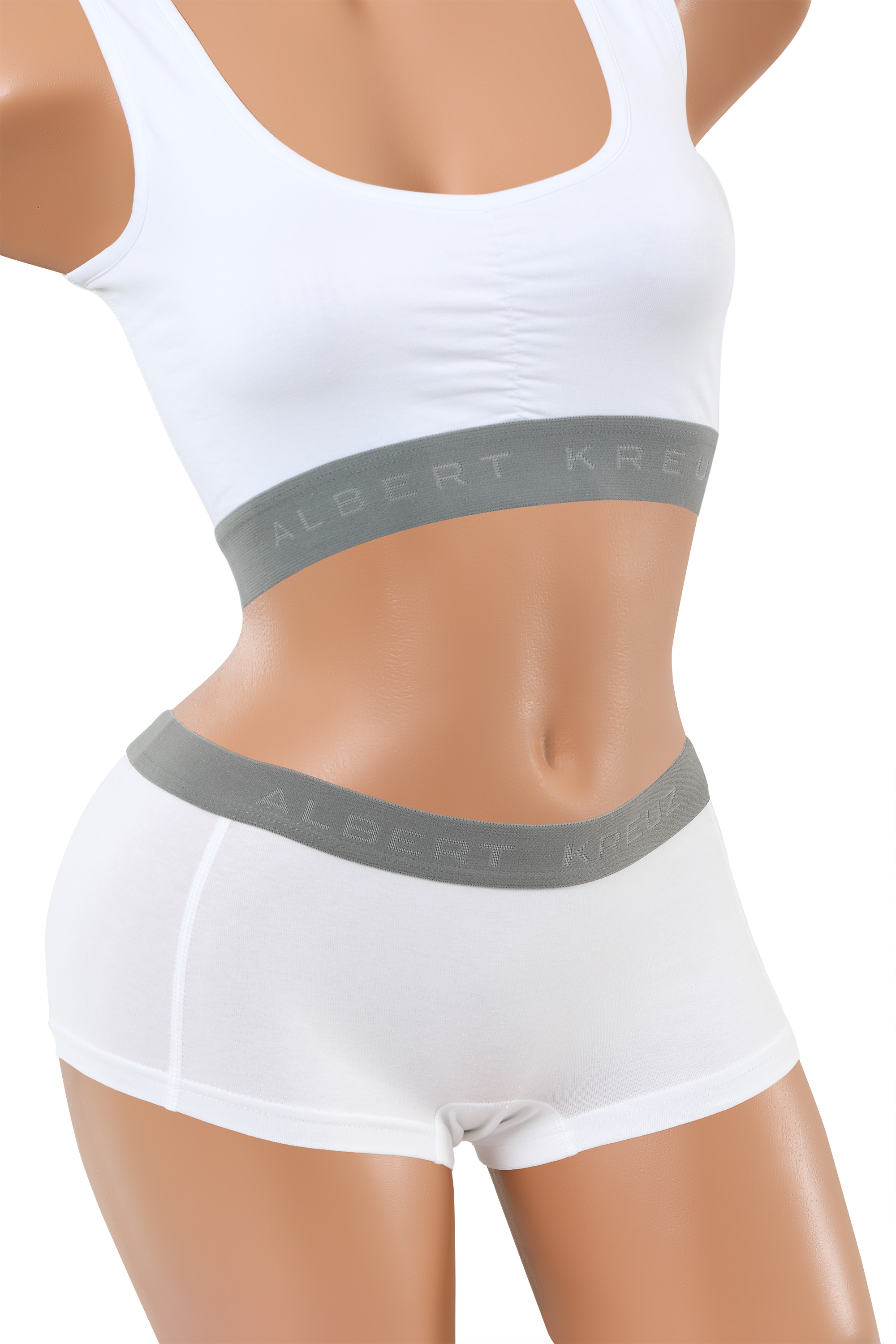ALBERT KREUZ Culotte a pantaloncino cotone elasticizzato bianco