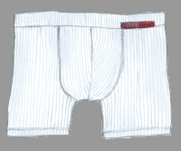 Retroshorts, Herren-Pants Sylt Weiß