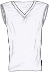 V-Shirt ohne Arm Stretch Micromodal weiß