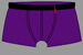 Retro-Shorts Microfaser Violett-Pflaume