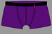Retro-Shorts Microfaser Violett-Pflaume